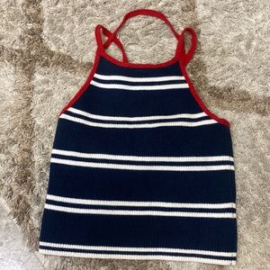 Red white and blue crop top